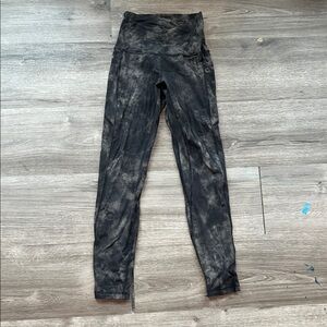 SHEIN Black Tie-Dye Leggings